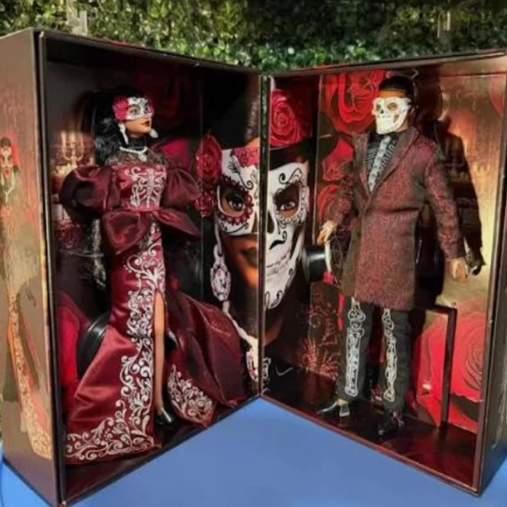 Mattel Dia De Muertos Barbie & Ken Set 2026 Burgundy Black Label NIB